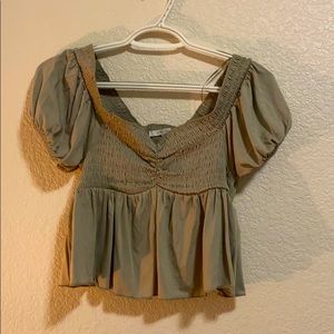 Light green baby doll shirt